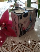 Lady Gaga świecznik drewniany dla fana