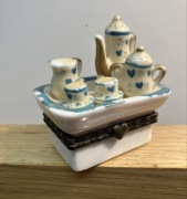 szkatulka ceramiczna "serwis do kawy" na tabletki, małą bizuterie