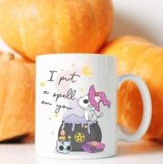 Kubek KOT/ WITCH Na Halloween CERAMIKA Jesienna