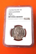 10 zł. 1967 Mikołaj Kopernik  NGC MS65