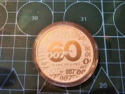 Srebrna moneta Unikat Tuvalu: 60 YEARS OF BOND 1 oz / uncja 2022