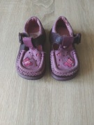 Fioletowe letnie buty dziecięce dla dziewczynki motyl First Shoes Clarks 21