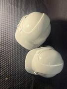 2x kask ochronny budowlany BHP biały z regulacją (zestaw)