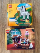 2 x LEGO 40777 i 40779 - Ozdoba z Piernikowym Pociągiem i Rok Konia