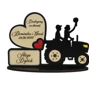 Podziękowanie winietka 2w1 młoda para wesele drewniane ślub JEDYNE TAKIE!