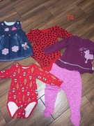 Ubranka dla dziewczynki rozmiar 74