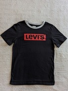 Czarna bawełniana bluzka z krótkim rękawem Levis Levi's 164 jak nowa