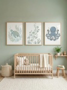 Zestaw 3 plakatów akwarelowych 30x40 cm do pokoju dziecka