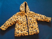 Ocieplana kurtka  chłopięca w dinozaury rozmiar 80