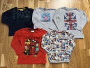 Bluzki długi rękaw r. 98/104 mix 5 szt peppa