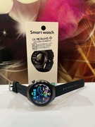 Zgrabny czarny smartwach męski nowy 