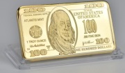 Pamiątkowa Sztabka Amerykańskich 100 Dolarów  