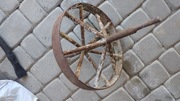 Koło stalowe do taczek, szprychowe , retro, loft, industrial, PRL DIY