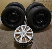 Opony zimowe Semperit 215/65R16 + felgi stalowe, kołpaki szt.4 Opel