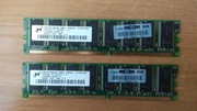 2x Pamięć RAM Micron DDR 400 256MB