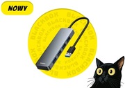 [NOWY] Adapter Baseus HUB Rozdzielacz 4x Porty USB-A z Wtyczką USB-A 3.0