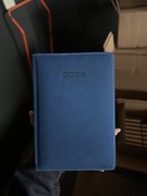 Kalendarz dzienny A5 zamszowy granatowy