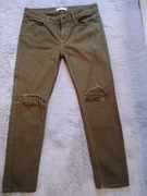 Spodnie jeans zgaszona zieleń Calliope S/M