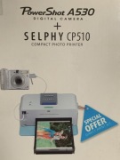 Wiralowy Canon Powershot A530 z drukarką CP510