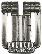 UNIKAT -Międzynarodowy Związek Kolei (UIC) –ODZNAKA Z KONGRESU 1935