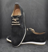 Buty Pier One Półbuty czarny Welur r.40