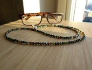 Łańcuszek do okularów kamienie naturalne Agat indyjski Rękodzielo