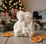 Świeca sojowa Boże Narodzenie ozdoba stołu Święta Rodzina Jezus