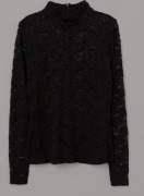 Bluzka półgolf ze stójką H&M rozm. 36 koronka