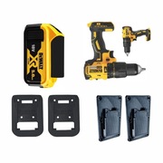 Dewalt 18V SOLIDNY zestaw 2x uchwyty na baterie i narzędzia
