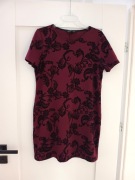 czerwona bluzka z długim rękawem croptop 3/4 34 36XS basicowa top