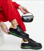 SNEAKERSY buty sportowe damskie GOE skórzane czarne podwyższone NN2N4030 38