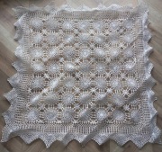 Obrus serweta rękodzieło haftowany ręcznie biały 