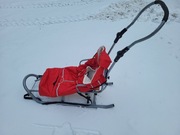 Sanki z oparciem, pchaczem i śpiworkiem, amortyzowane, Kielce