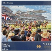 Puzzle The Races 1000 elementów Corner Piece Wyścigi konne 