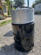 PARNIK WĘGLOWY OCYNK 100L/60L z szamotem lub bez