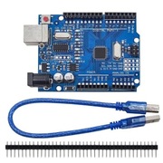 Płytka UN0 R3 Płytka rozwojowa ATmega328P z listwą pinową i kablem USB B