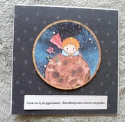 Kartka urodzinowa ręcznie robiona mały książę 