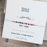 Bransoletka z kodem Morse'a Cat Lady Pink