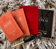 Boss Alive, Armani Si, YSL Black Opium, Lancome kredka - zestaw