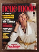 Listopad 1976 Neue Mode - magazyn mody z wykrojami wzorami Vintag