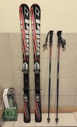Jak nowe! Narty w świetnym stanie VÖLKL Tiger Pro 154cm + wiązania + kije