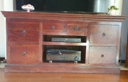 Szafka RTV, drewno, meble kolonialne, Indie
