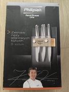 Philipiak zestaw noży kutych w stojaku