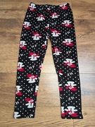 Ciepłe ocieplane grube legginsy getry bałwanek zima ferie 134 - 140