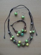 Naszyjnik, bransoleta i kolczyki kolorowe kule
