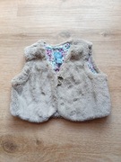 Puszysta futrzana kamizelka bezrękawnik z futerka 12-18 miesięcy