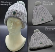 Czapka zimowa czapka wełniana szara