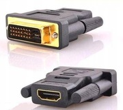 Adapter wtyk DVI - gniazdo HDMI Pozłacane zestaw 50 szt