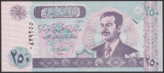 Irak 250 dinarów 2002 - Saddam Husajn - stan bankowy UNC