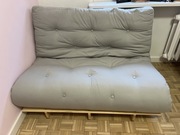 Łóżko futon składane/kanapa z funkcją spania/szara